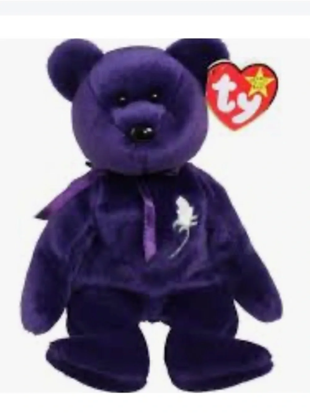 Ty Purple Princess Tribute Beanie Baby Bear
